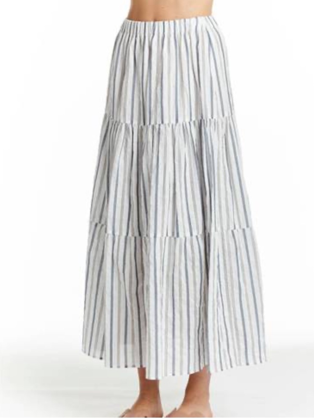 EUC DREW charlotte tiered skirt in indigo sz XS